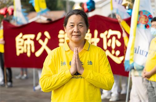 '圖5：曾在中國大陸經營一家私人企業的孫女士恭祝師尊新年好！'