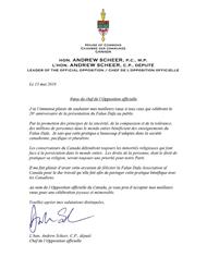 '圖8：安省阿默斯特堡鎮（Town of Amherstburg）鎮長Aldo DiCarlo頒發褒獎，宣布法輪大法月'