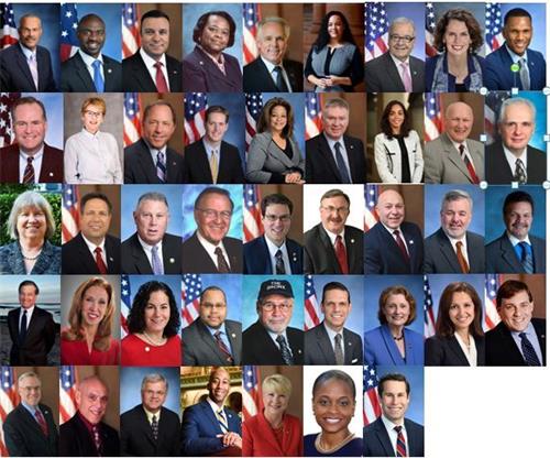 '圖2：共同簽署恭賀函的四十三位州眾議員'